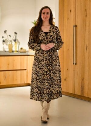 Yara - lange jurk Kaki