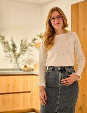 Naomi - truitje met roze hartjes