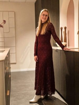 Luna - lange jurk rood